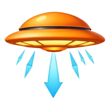 orange ufo sticker