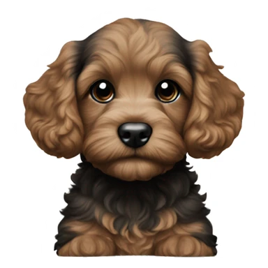 Cavapoo puppy black sticker