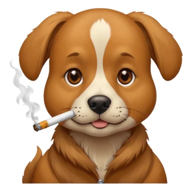 Dog smoking a cigarette  sticker