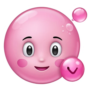 the words 'Something pink' in bubbly pink cartoonish font emoji style sticker