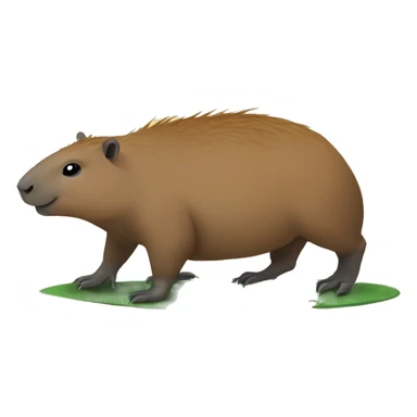 Capybara on an alligator sticker
