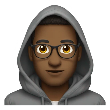 Guy wearing hoodie saying bigger sticker