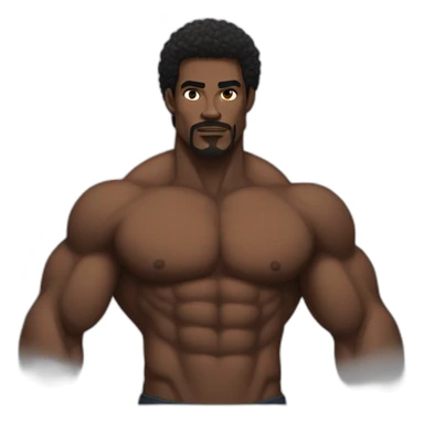 homem negro com musculos do baki sticker