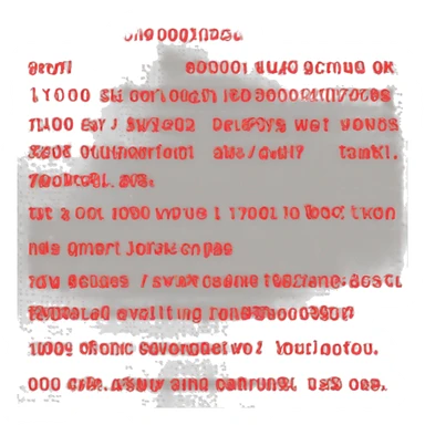 a text in red written "1000000000%", not "100%" sticker