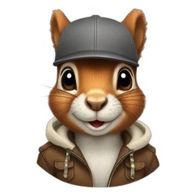 cool and fashionable squirrel sticker