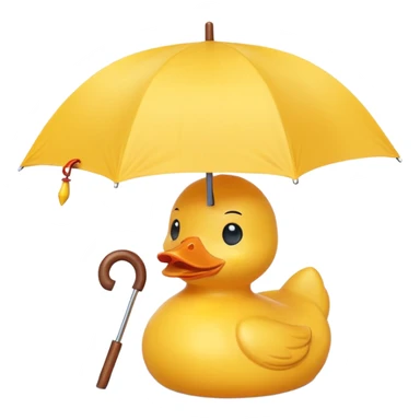 duck holding umbrella sticker