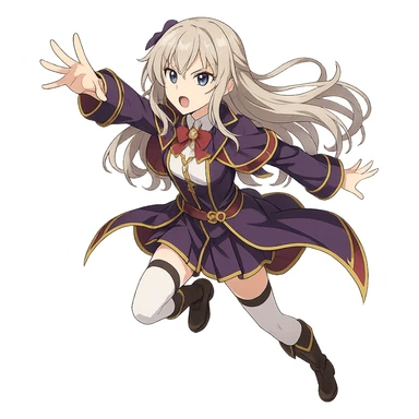 Anime-style юки суо with a dynamic pose and detailed costume sticker