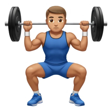 man doing a squat sticker