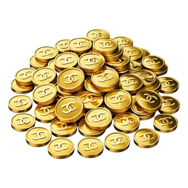 chanel coins pile sticker