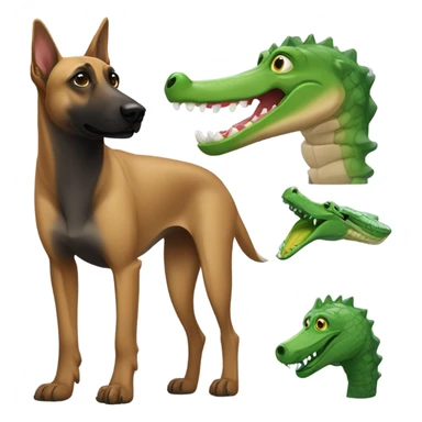 a malinois crocodile sticker