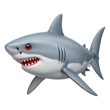 Shark with hearts in the eyes sticker