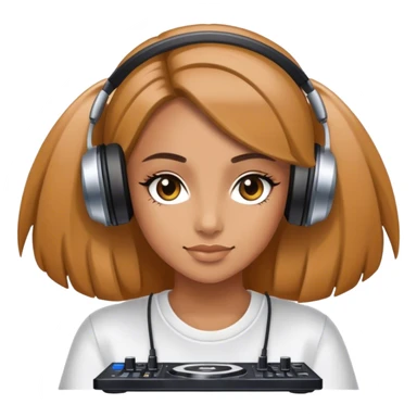 A girl dj sticker