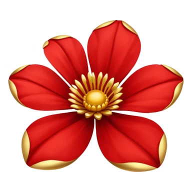 Red gold flover sticker