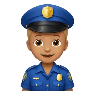 baby in police dress sticker