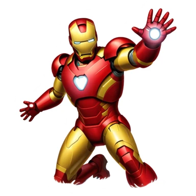 Iron man in hurricane  sticker