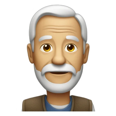 a village old man sticker