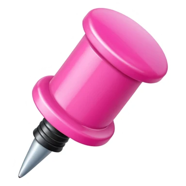 Pink push pin sticker