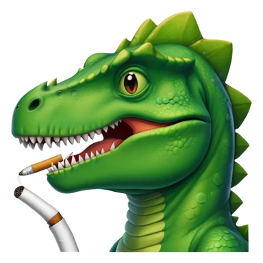 dinosaur with a cigarette  sticker