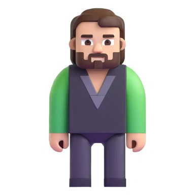 Jack Black as a Minecraft character sticker