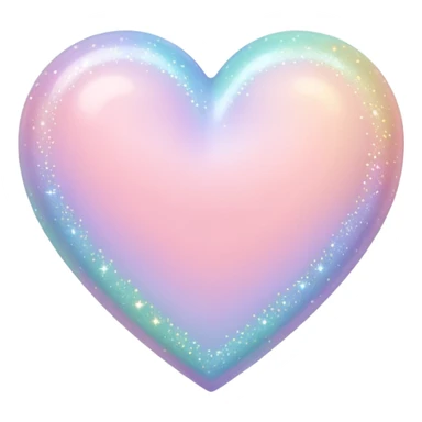 pastel heart with a gentle pastel sparkle sticker