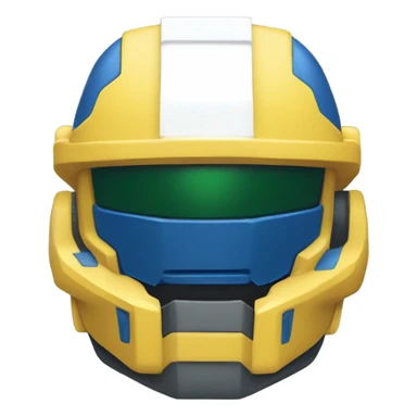 Caboose blue helmet Master Chief style  sticker