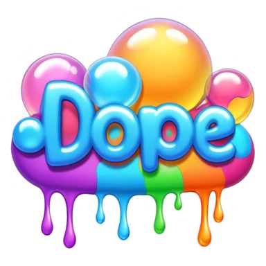 the word DOPE sticker