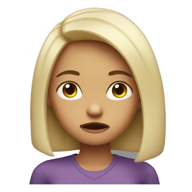 Girl being upset sticker