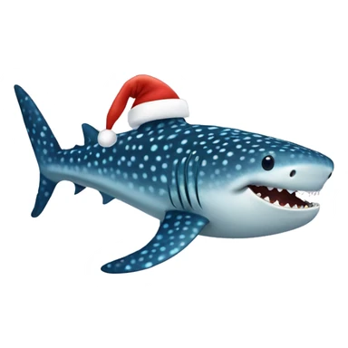 Christmas whale shark sticker