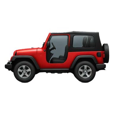 Black jeep with red accents sticker