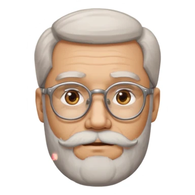 "viejito joven con lentes y barba con pocas canas sticker