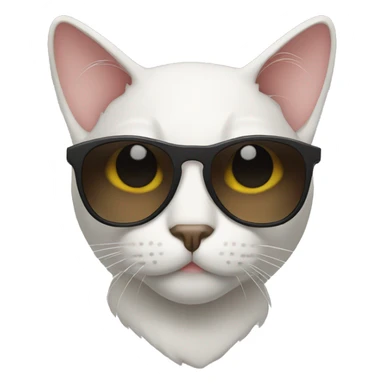 cat with shades sticker