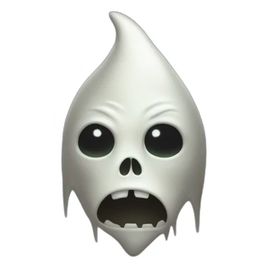 Pointy head ghost sticker