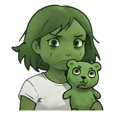 A girl who is upset chocked herself out  sticker