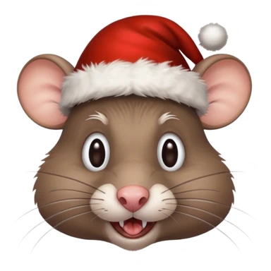 Crazy rat with Christmas hats sticker
