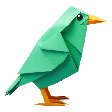 bird paper origami sticker