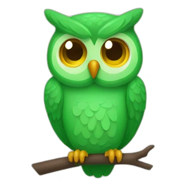 Duolingo green owl sticker
