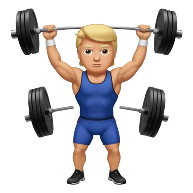 Trump weightlifting  sticker
