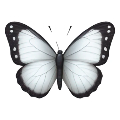 White butterfly heart sticker