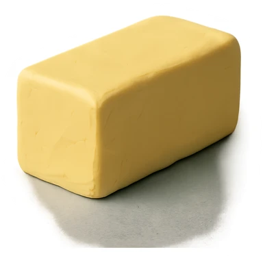 claymation style butter stick, pastel colors, visible fingerprints sticker