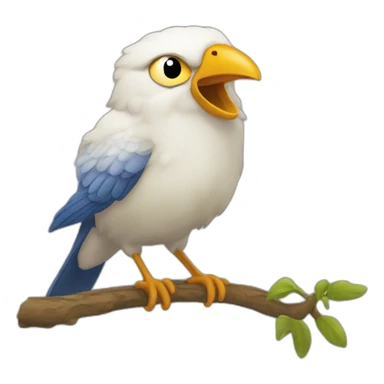 Oiseau dans la moitié de son œuf sticker