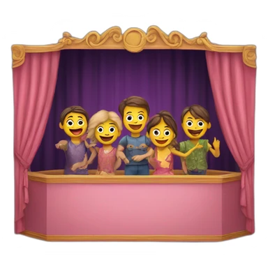 Puppet show childrens sticker