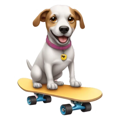 Dog on a skateboard sticker