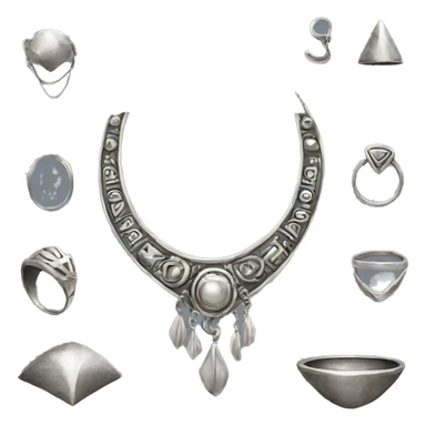 ancient silver jewelry sticker