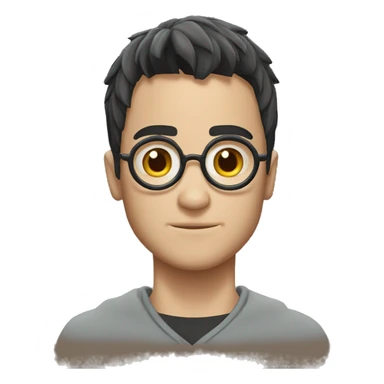 harry potter in harry potter with a scar on his forehead sticker