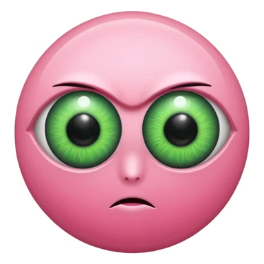 pink green eyeballs only sticker