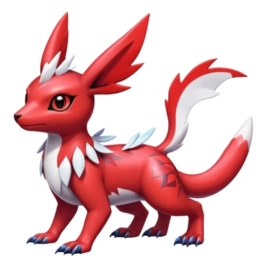  Cute Shiny Exotic Colorful Guilmon-Latias-Koraidon-Umbreon-Fakémon-hybrid-creature (full body)  sticker