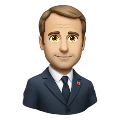 Macron avec des cœur dans les yeux sticker