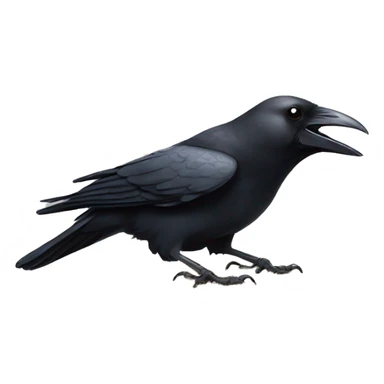 A crow drops a piece of cheese from its mouth sticker