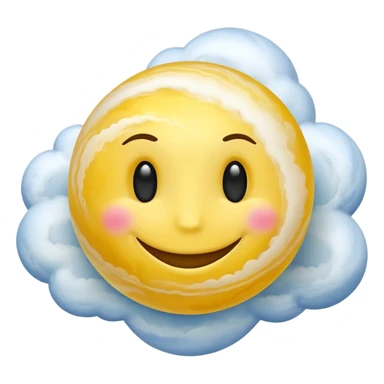 planet venus smiley face sticker