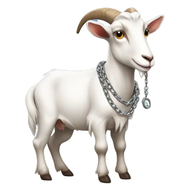 goat wearing a chain sticker